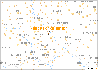 map of Kosovska Kamenica