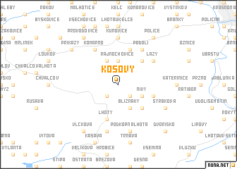 map of Košovy