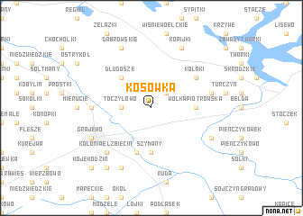 map of Kosówka