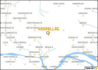 map of Kóspallag