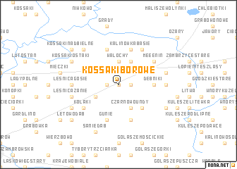 map of Kossaki Borowe