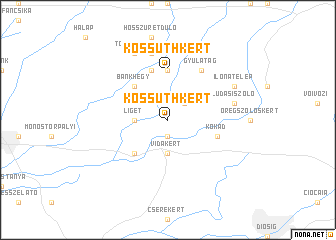 map of Kossuthkert