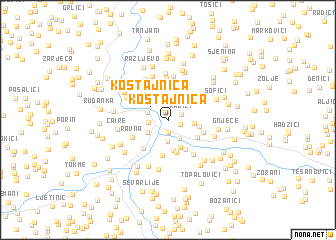 map of Kostajnica