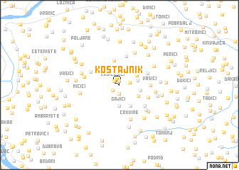 map of Kostajnik