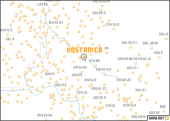 map of Kostanica