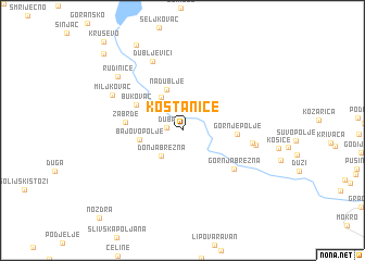 map of Koštanice