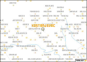 map of Kostanjevac