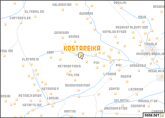 map of Kostaréïka