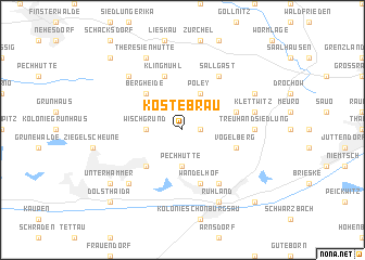 map of Kostebrau