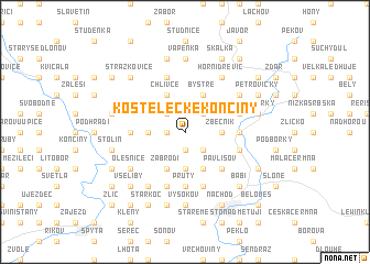 map of Kostelecké Končiny