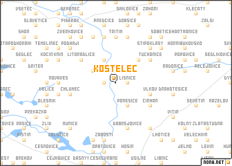 map of Kostelec