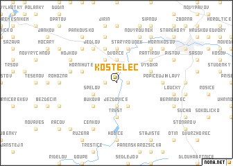 map of Kostelec