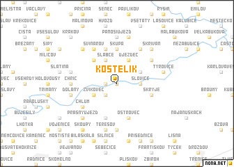 map of Kostelík