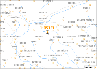 map of Kostel