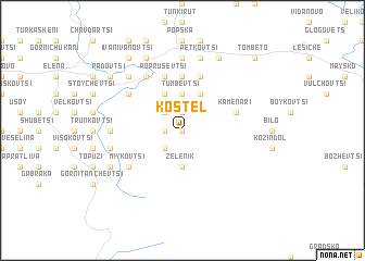 map of Kostel