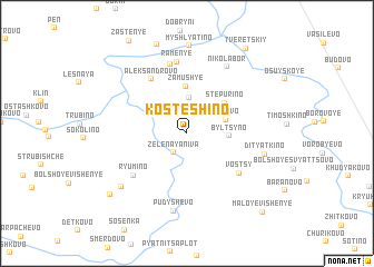 map of Kosteshino