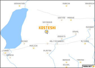 map of Kosteshi