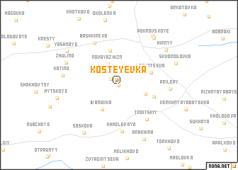 map of Kosteyevka