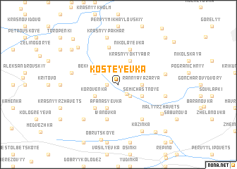 map of Kosteyevka