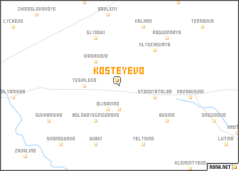 map of Kosteyevo