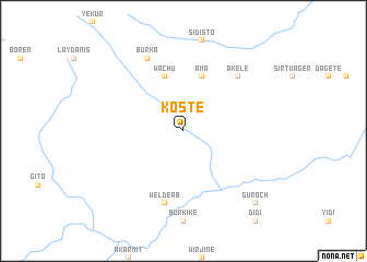 map of Kʼostʼē