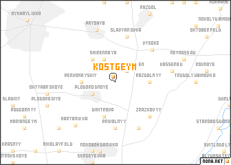 map of Kostgeym
