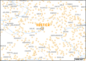 map of Koštica
