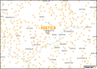 map of Koštica