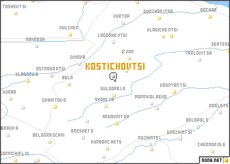 map of Kostichovtsi