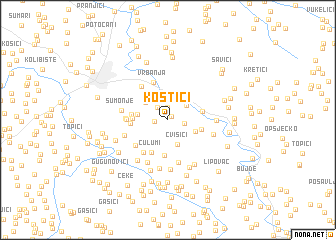 map of Kostići