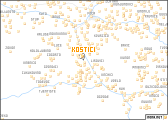 map of Kostići