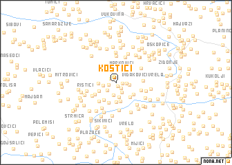 map of Kostići