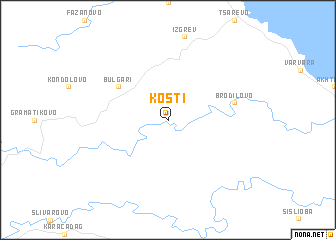 map of Kosti