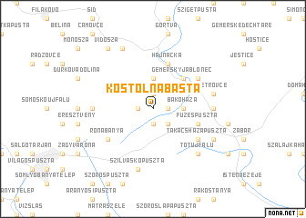 map of Kostolná Bašta