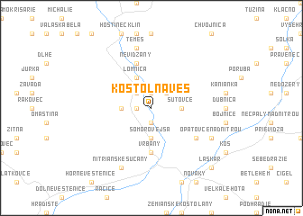 map of Kostolná Ves