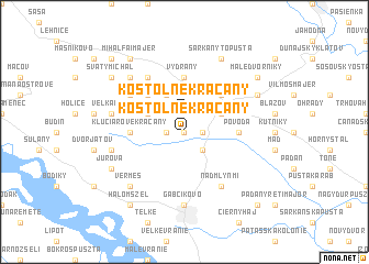 map of Kostolné Kračany