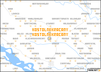 map of Kostolné Kračany