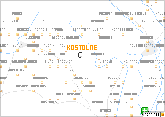 map of Kostolné