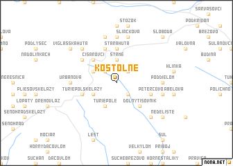 map of Kostolné