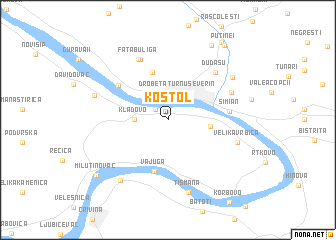 map of Kostol