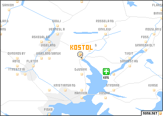 map of Kostøl