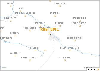 map of Kostopilʼ