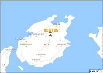 map of Kóstos