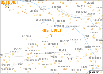 map of Kostovići