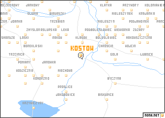 map of Kostów