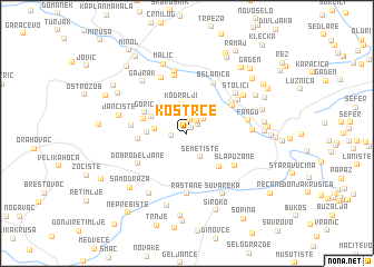 map of Kostrce