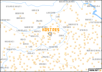 map of Kostreš