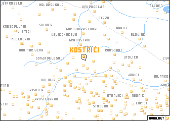 map of Kostrići