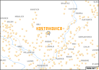 map of Kostrikovica
