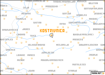 map of Kostrivnica